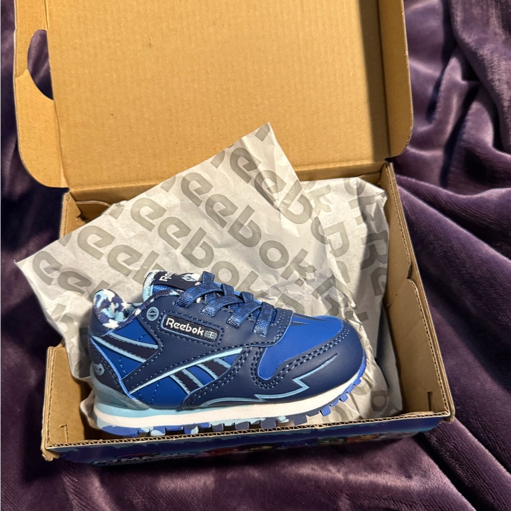Reebok Kids Blue and White Sneakers